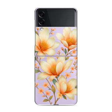 Пластиковый чехол на Samsung Galaxy Z Flip 3 с принтом Цветы Пластиковый чехол на Samsung Galaxy Z Flip 3 с принтом Цветы