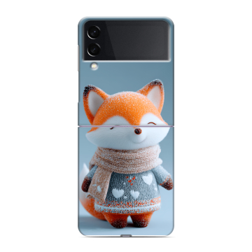 Пластиковый чехол на Samsung Galaxy Z Flip 3 с принтом Лиса Пластиковый чехол на Samsung Galaxy Z Flip 3 с принтом Лиса