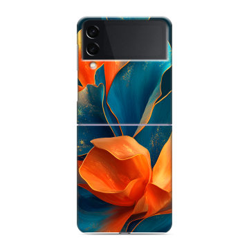 Пластиковый чехол на Samsung Galaxy Z Flip 3 с принтом Цветы Пластиковый чехол на Samsung Galaxy Z Flip 3 с принтом Цветы