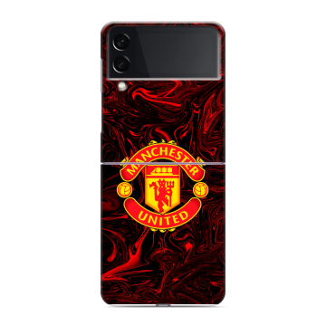 Пластиковый чехол на Samsung Galaxy Z Flip 3 с принтом Manchester United Пластиковый чехол на Samsung Galaxy Z Flip 3 с принтом Manchester United