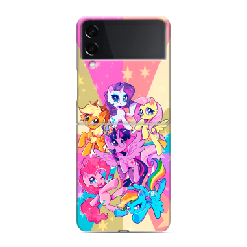 Пластиковый чехол на Samsung Galaxy Z Flip 3 с принтом My little pony Дружба чудо Пластиковый чехол на Samsung Galaxy Z Flip 3 с принтом My little pony Дружба чудо