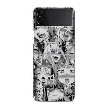 Пластиковый чехол на Samsung Galaxy Z Flip 3 с принтом Ahegao Ахегао Аниме Пластиковый чехол на Samsung Galaxy Z Flip 3 с принтом Ahegao Ахегао Аниме