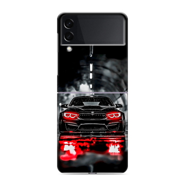Пластиковый чехол на Samsung Galaxy Z Flip 3 с принтом BMW БМВ