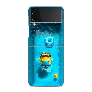 Пластиковый чехол на Samsung Galaxy Z Flip 3 с принтом Миньоны