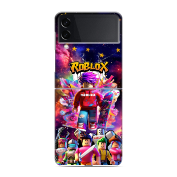 Пластиковый чехол на Samsung Galaxy Z Flip 3 с принтом Roblox Роблокс