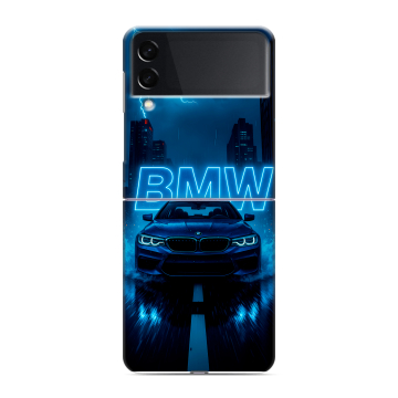Пластиковый чехол на Samsung Galaxy Z Flip 3 с принтом BMW БМВ Пластиковый чехол на Samsung Galaxy Z Flip 3 с принтом BMW БМВ