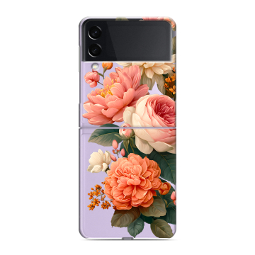 Пластиковый чехол на Samsung Galaxy Z Flip 3 с принтом цветы Пластиковый чехол на Samsung Galaxy Z Flip 3 с принтом цветы