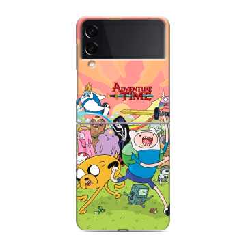 Пластиковый чехол на Samsung Galaxy Z Flip 3 с принтом Adventure time Время приключений Пластиковый чехол на Samsung Galaxy Z Flip 3 с принтом Adventure time Время приключений