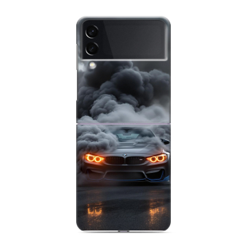 Пластиковый чехол на Samsung Galaxy Z Flip 3 с принтом BMW БМВ