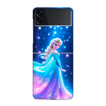 Пластиковый чехол на Samsung Galaxy Z Flip 3 с принтом Холодное сердце Frozen Пластиковый чехол на Samsung Galaxy Z Flip 3 с принтом Холодное сердце Frozen