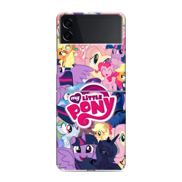 Пластиковый чехол на Samsung Galaxy Z Flip 3 с принтом My little pony Дружба чудо Пластиковый чехол на Samsung Galaxy Z Flip 3 с принтом My little pony Дружба чудо