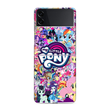 Пластиковый чехол на Samsung Galaxy Z Flip 3 с принтом My little pony Дружба чудо Пластиковый чехол на Samsung Galaxy Z Flip 3 с принтом My little pony Дружба чудо