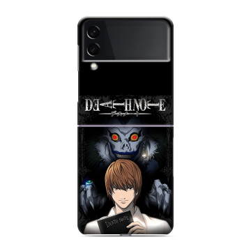 Пластиковый чехол на Samsung Galaxy Z Flip 3 с принтом Death note Тетрадь смерти Пластиковый чехол на Samsung Galaxy Z Flip 3 с принтом Death note Тетрадь смерти