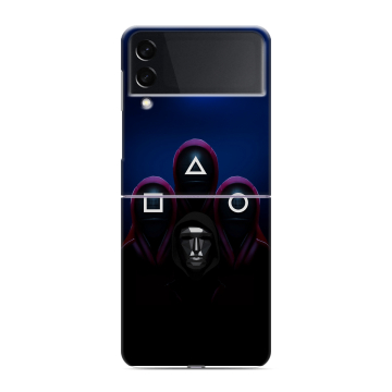 Пластиковый чехол на Samsung Galaxy Z Flip 3 с принтом Игра Кальмара Пластиковый чехол на Samsung Galaxy Z Flip 3 с принтом Игра Кальмара