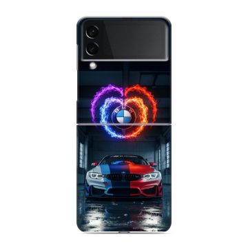 Пластиковый чехол на Samsung Galaxy Z Flip 3 с принтом BMW БМВ Пластиковый чехол на Samsung Galaxy Z Flip 3 с принтом BMW БМВ