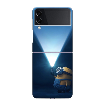 Пластиковый чехол на Samsung Galaxy Z Flip 3 с принтом Миньоны Пластиковый чехол на Samsung Galaxy Z Flip 3 с принтом Миньоны