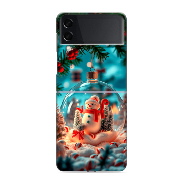 Пластиковый чехол на Samsung Galaxy Z Flip 3 с принтом Новый год Пластиковый чехол на Samsung Galaxy Z Flip 3 с принтом Новый год