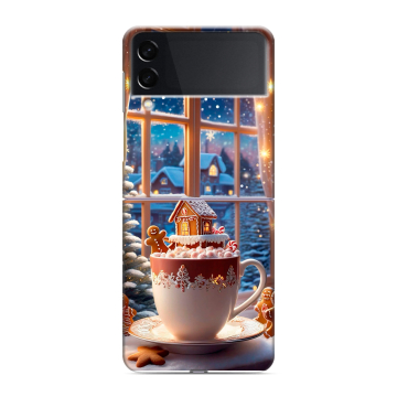 Пластиковый чехол на Samsung Galaxy Z Flip 3 с принтом Новый год Пластиковый чехол на Samsung Galaxy Z Flip 3 с принтом Новый год