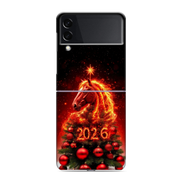 Пластиковый чехол на Samsung Galaxy Z Flip 3 с принтом Новый год Пластиковый чехол на Samsung Galaxy Z Flip 3 с принтом Новый год