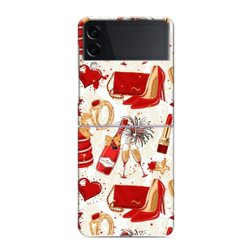 Пластиковый чехол на Samsung Galaxy Z Flip 3 с принтом Новый год Пластиковый чехол на Samsung Galaxy Z Flip 3 с принтом Новый год