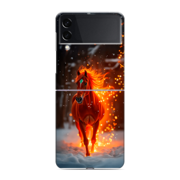 Пластиковый чехол на Samsung Galaxy Z Flip 3 с принтом Новый год