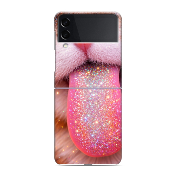 Пластиковый чехол на Samsung Galaxy Z Flip 3 с принтом для девочек Пластиковый чехол на Samsung Galaxy Z Flip 3 с принтом для девочек