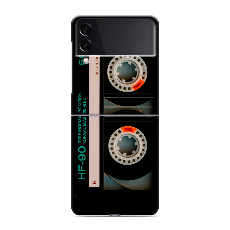 Пластиковый чехол на Samsung Galaxy Z Flip 3 с принтом Кассета Пластиковый чехол на Samsung Galaxy Z Flip 3 с принтом Кассета