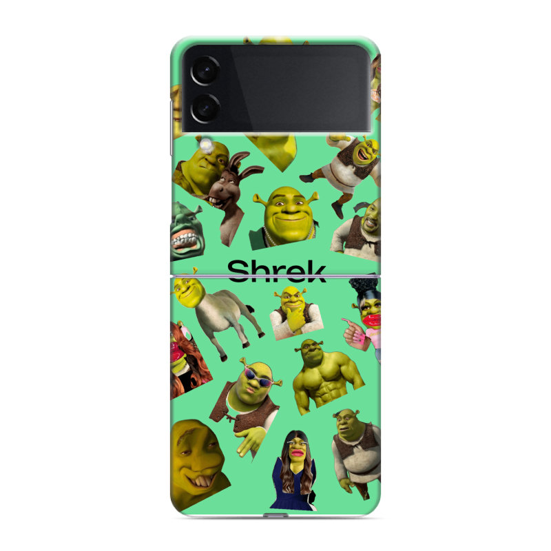 Пластиковый чехол на Samsung Galaxy Z Flip 3 с принтом Шрек Shrek Пластиковый чехол на Samsung Galaxy Z Flip 3 с принтом Шрек Shrek