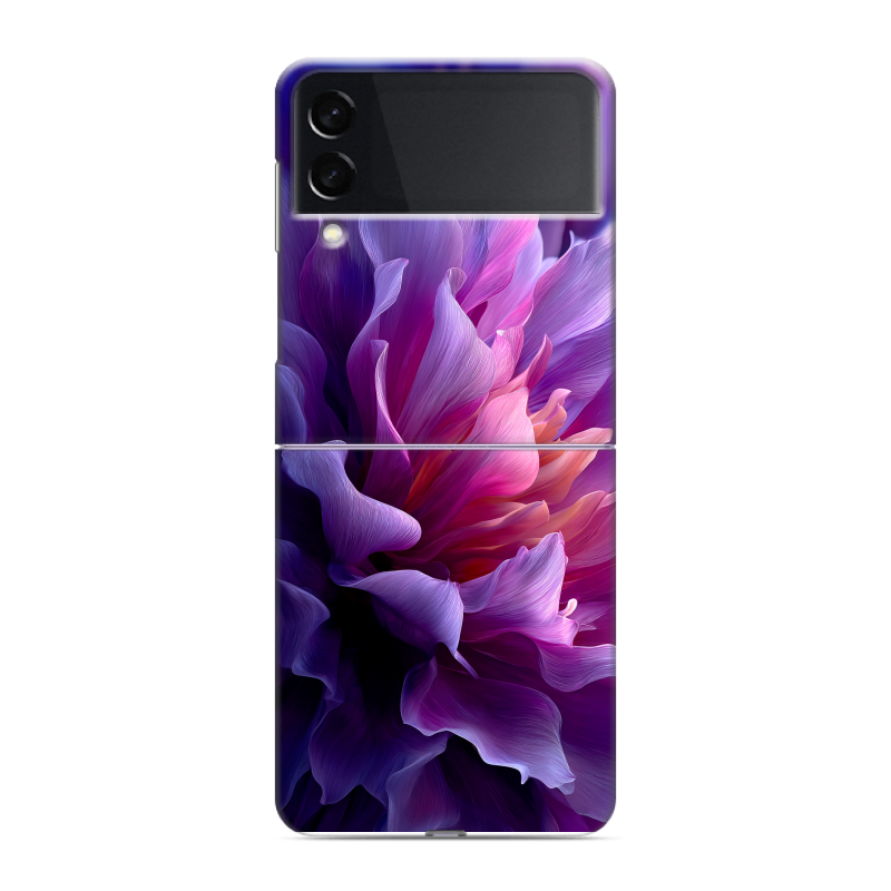 Пластиковый чехол на Samsung Galaxy Z Flip 3 с принтом женский цветы Пластиковый чехол на Samsung Galaxy Z Flip 3 с принтом женский цветы