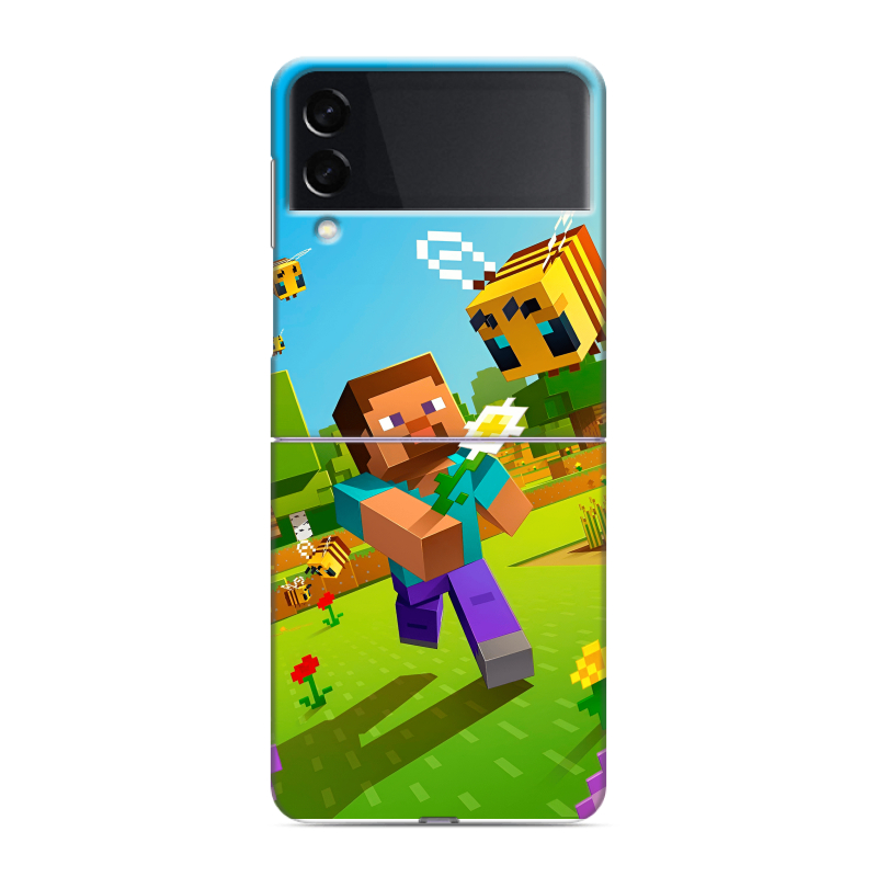 Пластиковый чехол на Samsung Galaxy Z Flip 3 с принтом Майнкрафт Minecraft Пластиковый чехол на Samsung Galaxy Z Flip 3 с принтом Майнкрафт Minecraft