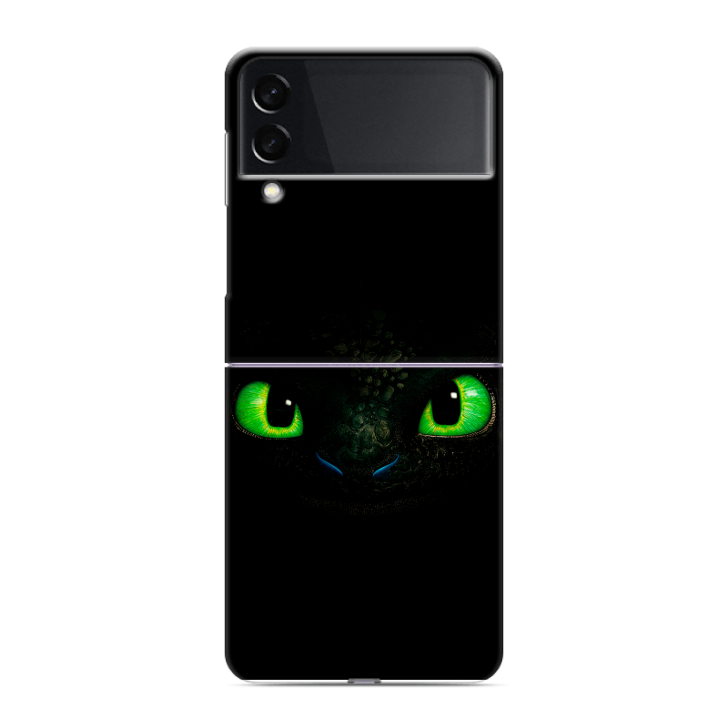 Пластиковый чехол на Samsung Galaxy Z Flip 3 с принтом Как приручить дракона Пластиковый чехол на Samsung Galaxy Z Flip 3 с принтом Как приручить дракона
