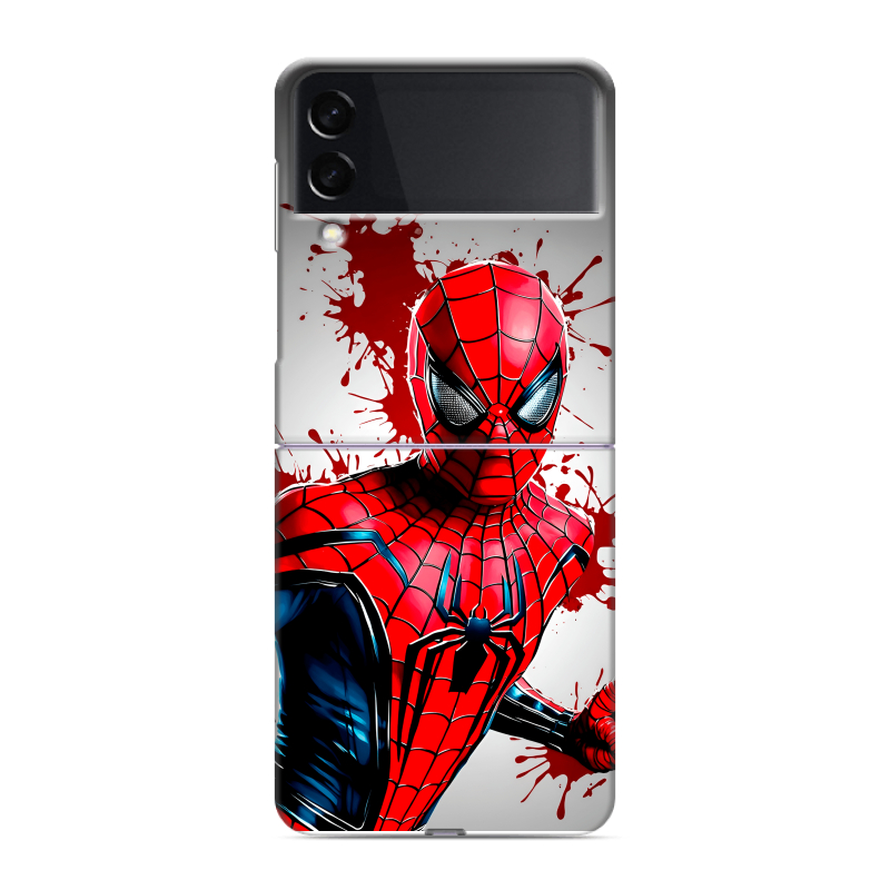Пластиковый чехол на Samsung Galaxy Z Flip 3 с принтом Spiderman Человек паук Пластиковый чехол на Samsung Galaxy Z Flip 3 с принтом Spiderman Человек паук