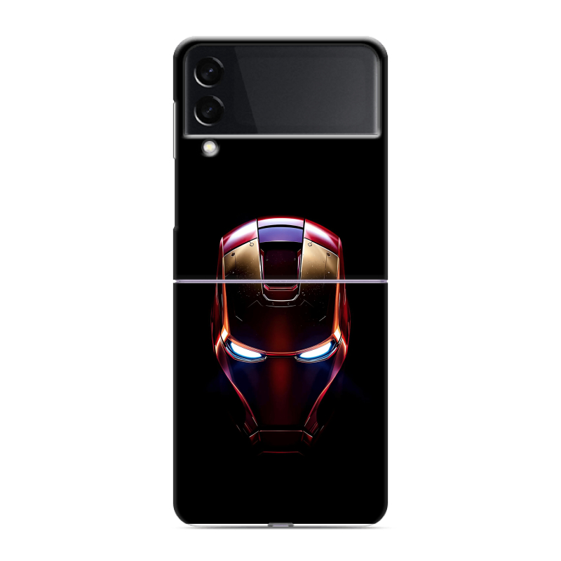Пластиковый чехол на Samsung Galaxy Z Flip 3 с принтом IronMan Железный человек Пластиковый чехол на Samsung Galaxy Z Flip 3 с принтом IronMan Железный человек