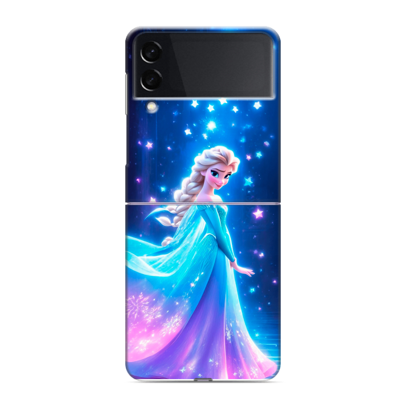 Пластиковый чехол на Samsung Galaxy Z Flip 3 с принтом Холодное сердце Frozen Пластиковый чехол на Samsung Galaxy Z Flip 3 с принтом Холодное сердце Frozen