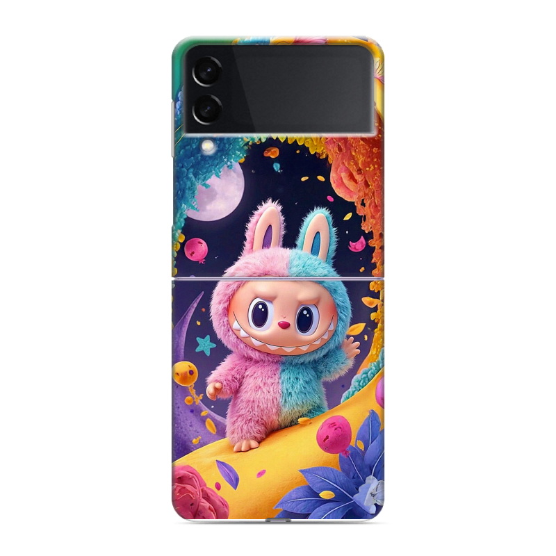 Пластиковый чехол на Samsung Galaxy Z Flip 3 с принтом Labubu Лабубу Пластиковый чехол на Samsung Galaxy Z Flip 3 с принтом Labubu Лабубу