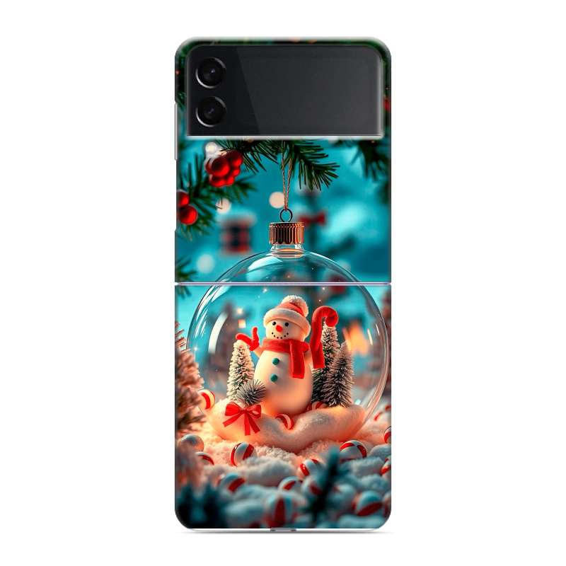 Пластиковый чехол на Samsung Galaxy Z Flip 3 с принтом Новый год Пластиковый чехол на Samsung Galaxy Z Flip 3 с принтом Новый год