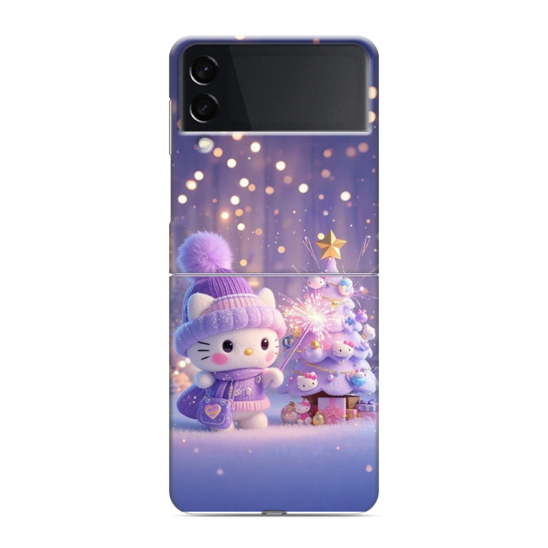 Пластиковый чехол на Samsung Galaxy Z Flip 3 с принтом Новый год Пластиковый чехол на Samsung Galaxy Z Flip 3 с принтом Новый год