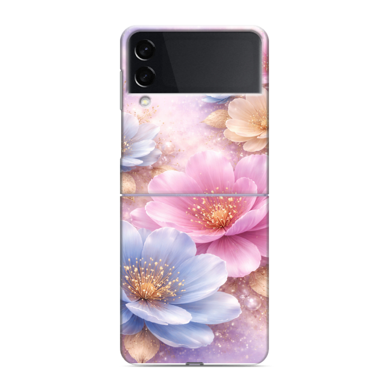 Пластиковый чехол на Samsung Galaxy Z Flip 3 с принтом женский Пластиковый чехол на Samsung Galaxy Z Flip 3 с принтом женский