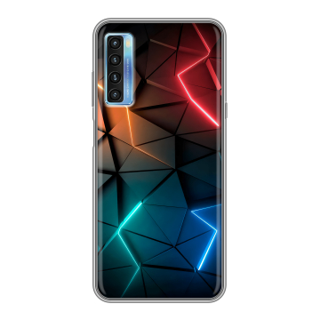 Силиконовый чехол на TCL 20L с принтом Абстракция неон Силиконовый чехол на TCL 20L с принтом Абстракция неон