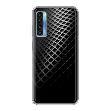 Силиконовый чехол на TCL 20L с принтом Текстура металла