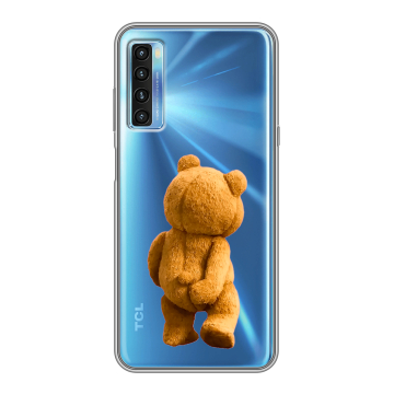 Силиконовый чехол на TCL 20L с принтом Медведь