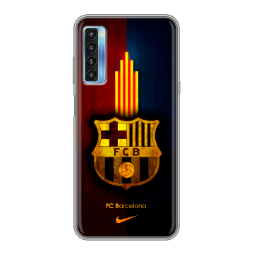 Силиконовый чехол на TCL 20L с принтом Барселона Barcelona