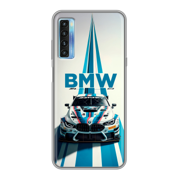 Силиконовый чехол на TCL 20L с принтом БМВ BMW Силиконовый чехол на TCL 20L с принтом БМВ BMW