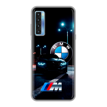 Силиконовый чехол на TCL 20L с принтом БМВ BMW Силиконовый чехол на TCL 20L с принтом БМВ BMW