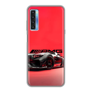 Силиконовый чехол на TCL 20L с принтом Мерседес Mercedes AMG