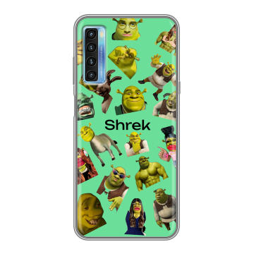 Силиконовый чехол на TCL 20L с принтом Шрек Shrek