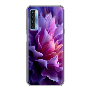 Силиконовый чехол на TCL 20L с принтом женский цветы