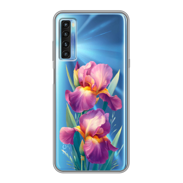 Силиконовый чехол на TCL 20L с принтом Цветы орхидеи