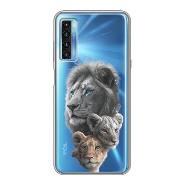 Силиконовый чехол на TCL 20L с принтом Львы