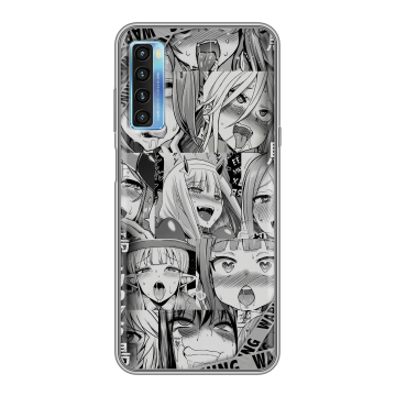 Силиконовый чехол на TCL 20L с принтом Ahegao Ахегао Аниме